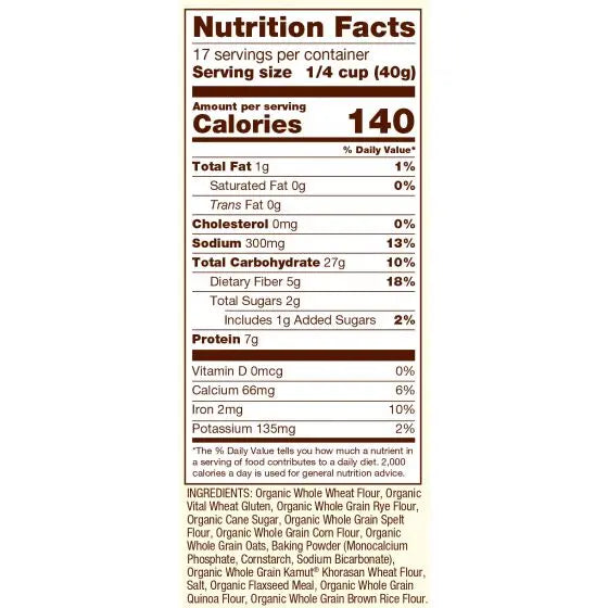 Bob's Red Mill Organic 7 Grain Pancake & Waffle Mix, Whole Grain 680gm