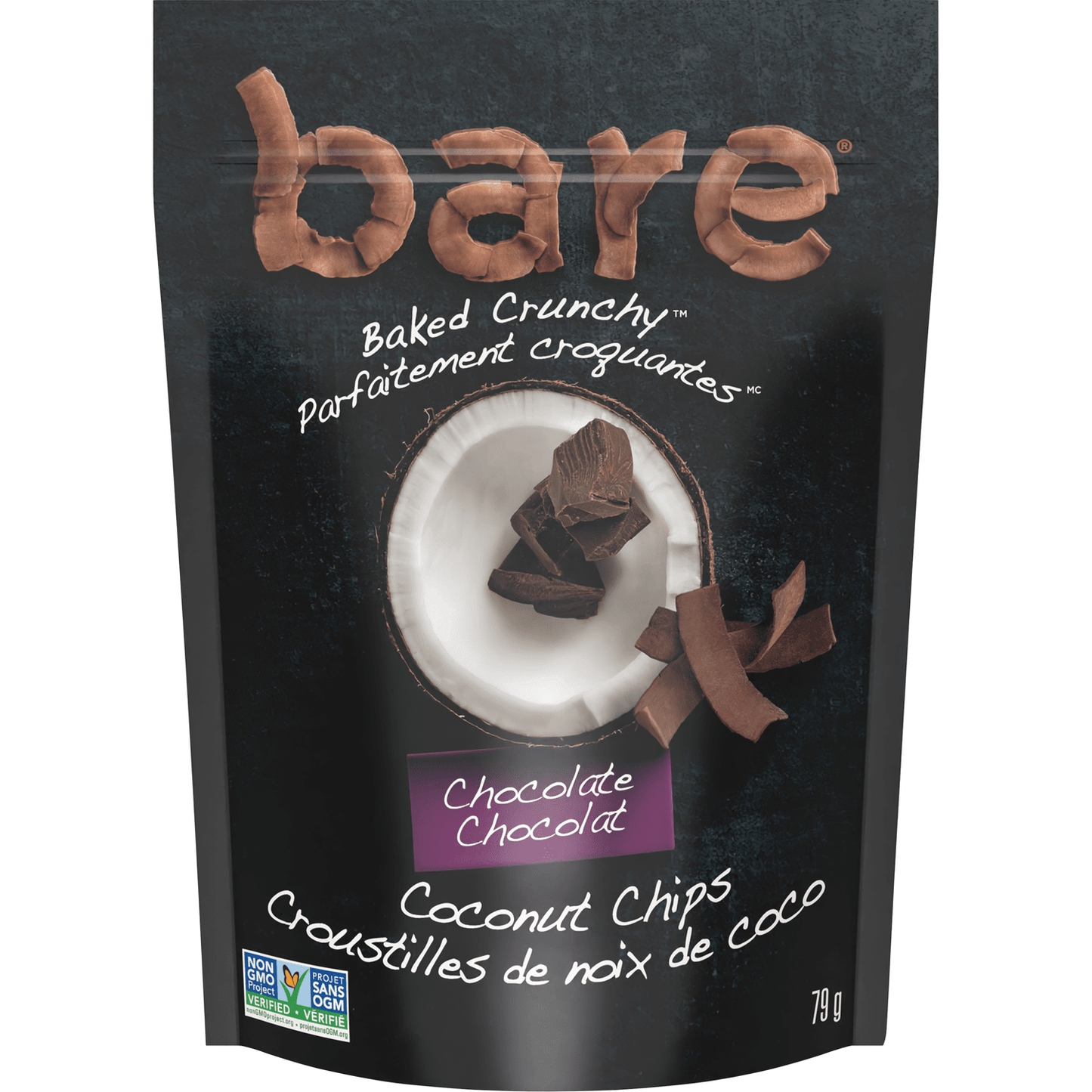Bare Baked Crunchy Chocolate Coconut Chips 79gm
