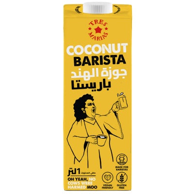 1L Tres Marias Barista Coconut Plant based Drin, Vegan & Gluten-free