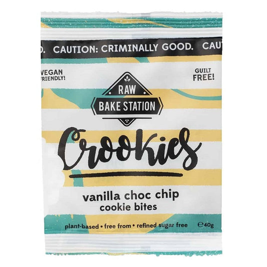 40g Raw Bake Station Vanilla Choc Chip Cookie Bites