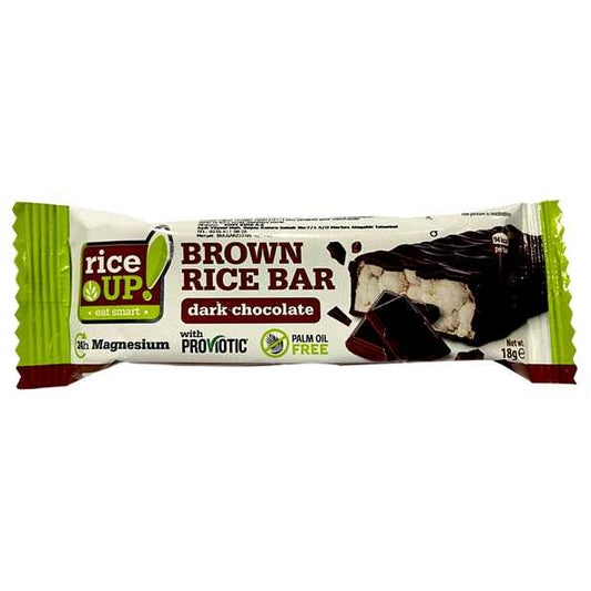 18gm Rice Up Dark Chocolate Bar, Gluten-free & Vegetarian